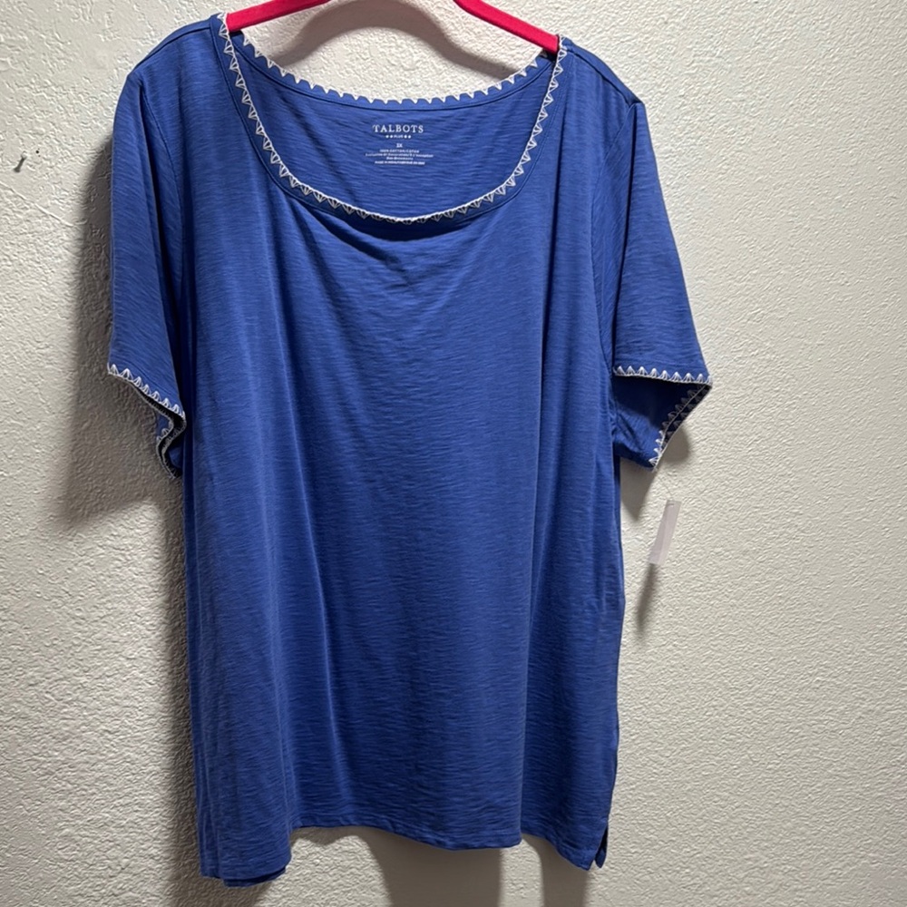 Talbots Blue Boxy Short Sleeve T-Shirt
